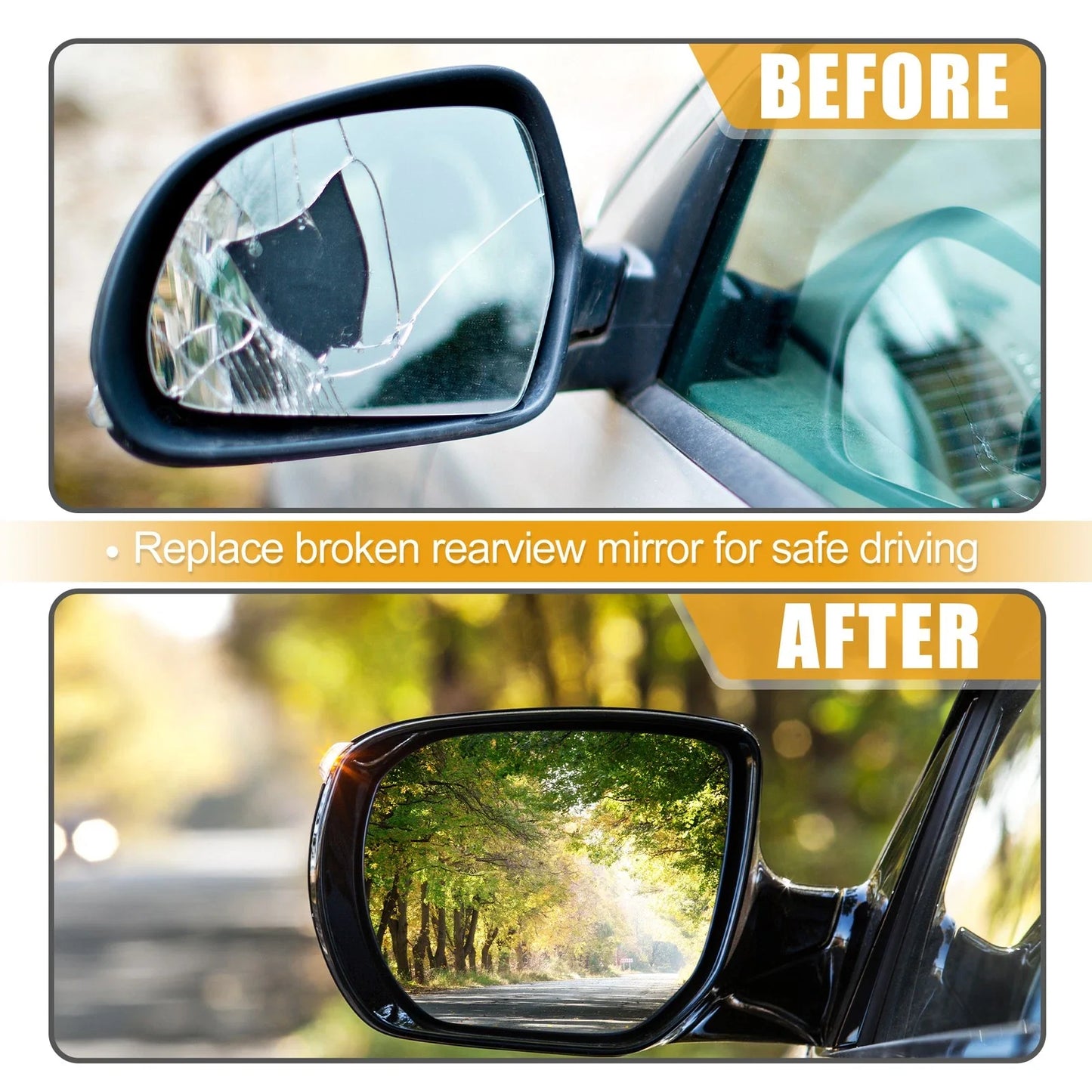 Heated Left Side Rearview Mirror Glass for Mercedes-Benz (2002-2005)