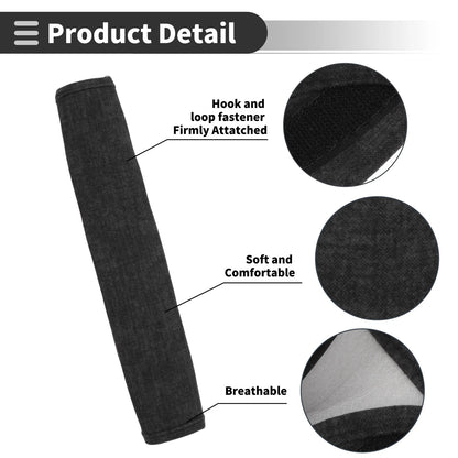 Set of 2 Grey Cat Paw Fleece Seat Belt Cover Pads 11.81"