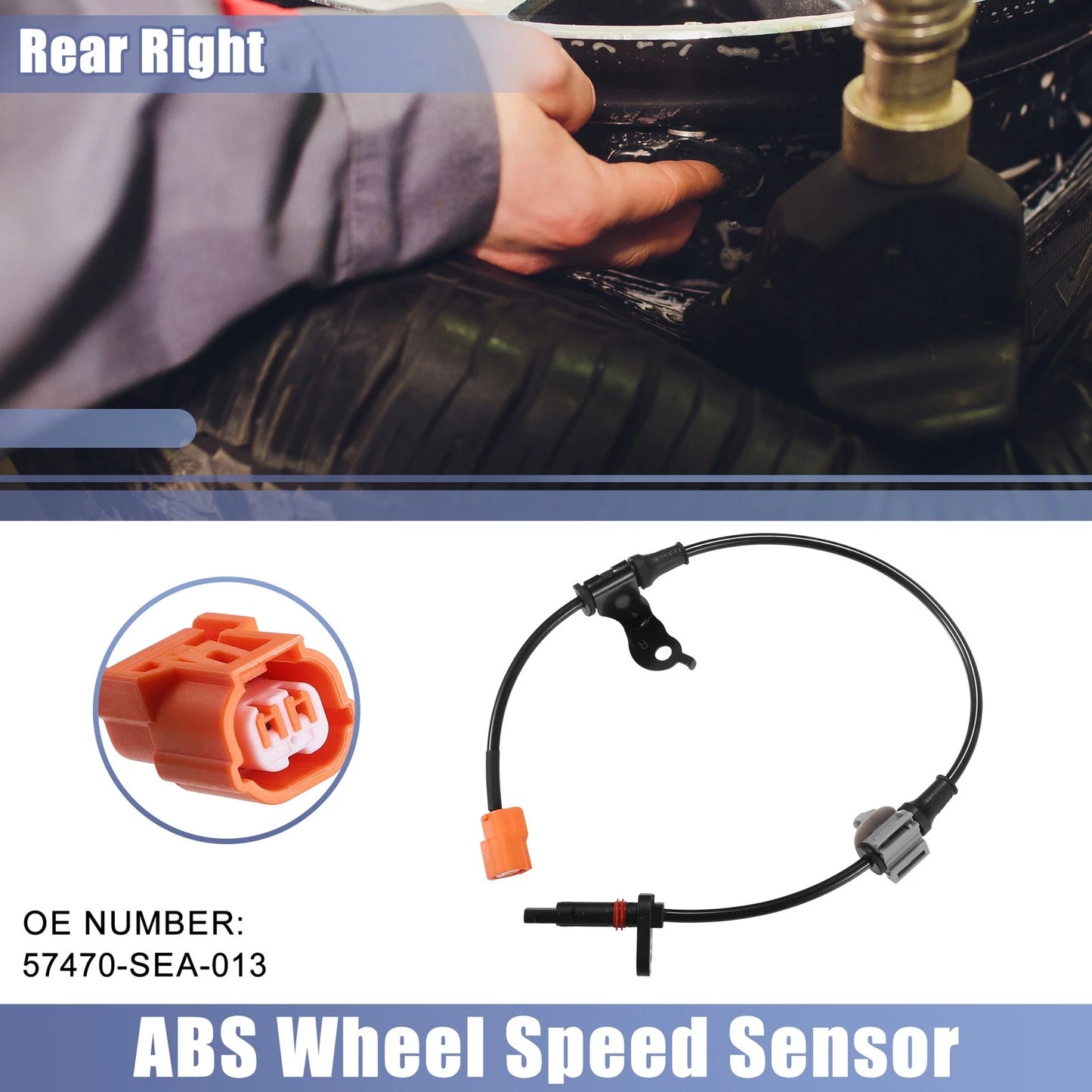 Rear Right ABS Wheel Speed Sensor No. 57470-SEA-013 for Honda Accord