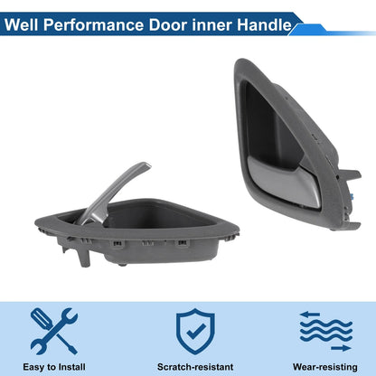 Front Driver Side Interior Door Handle for Chevrolet Sail (2010-2014) Gray Chrome