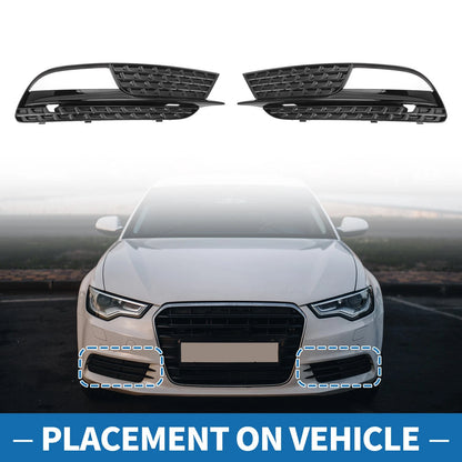 1 Pair Fog Light Grills for Audi A5 (2013–2017) No. 8T0807681H/8T0807682H Black