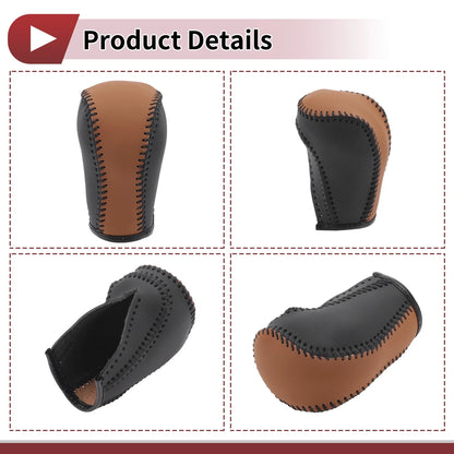 1 Pc Gear Shift Knob Cover for Mazda CX-5 (2013–2014) Brown Faux Leather