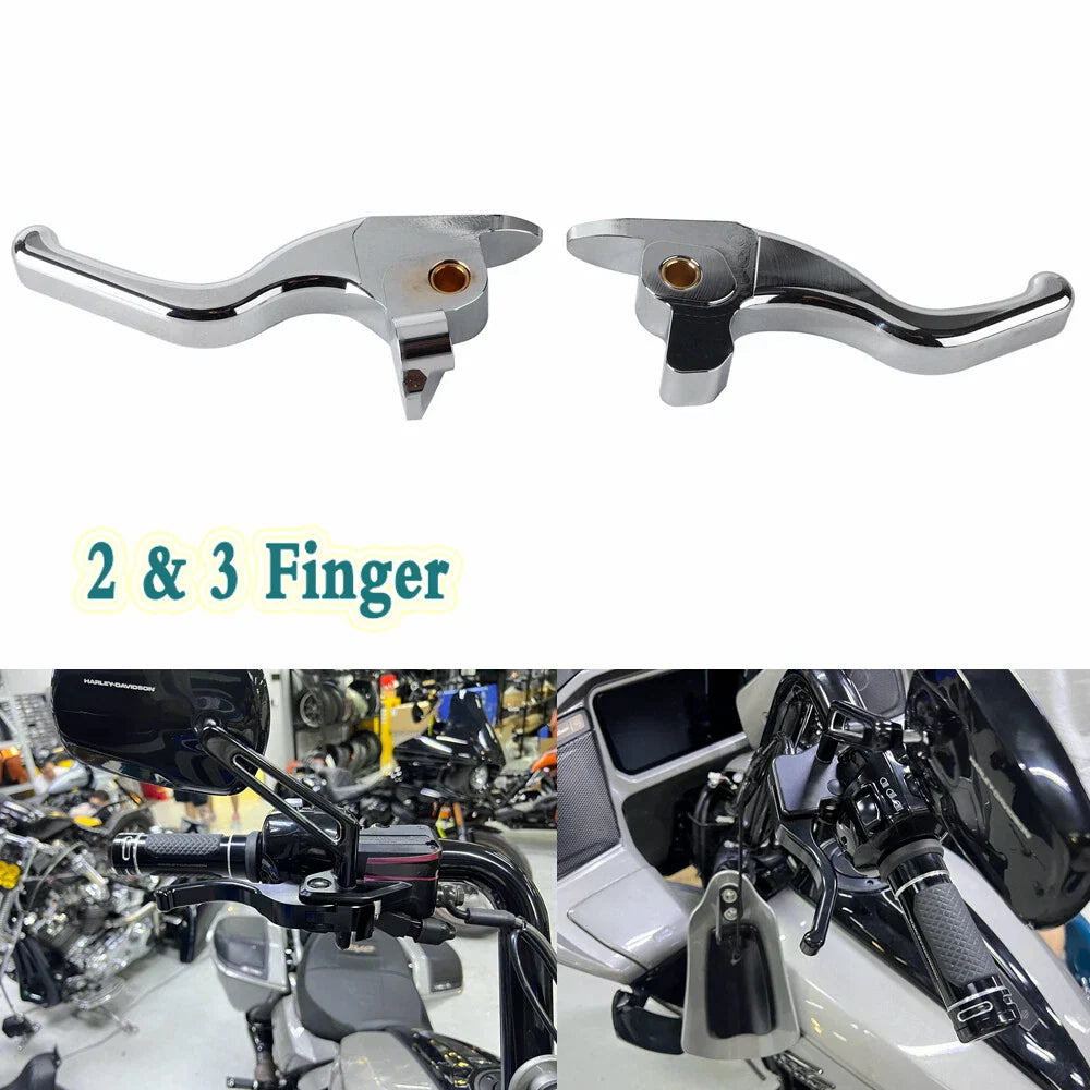Finger Brake Clutch Levers for Harley Touring Electra Glide FLHT