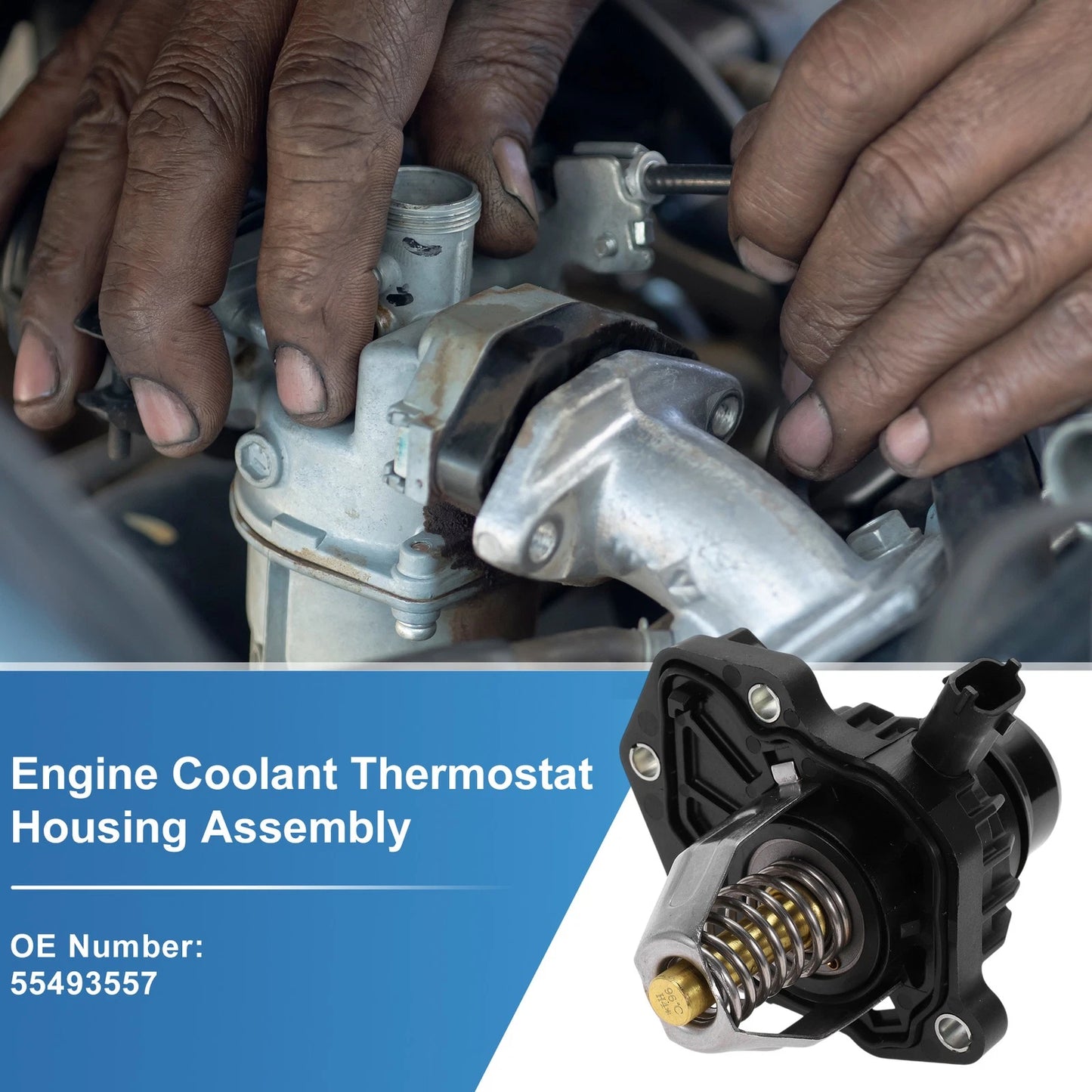 Engine Coolant Thermostat Housing Assembly No. 55493557 for Chevrolet Malibu (2013–2015)