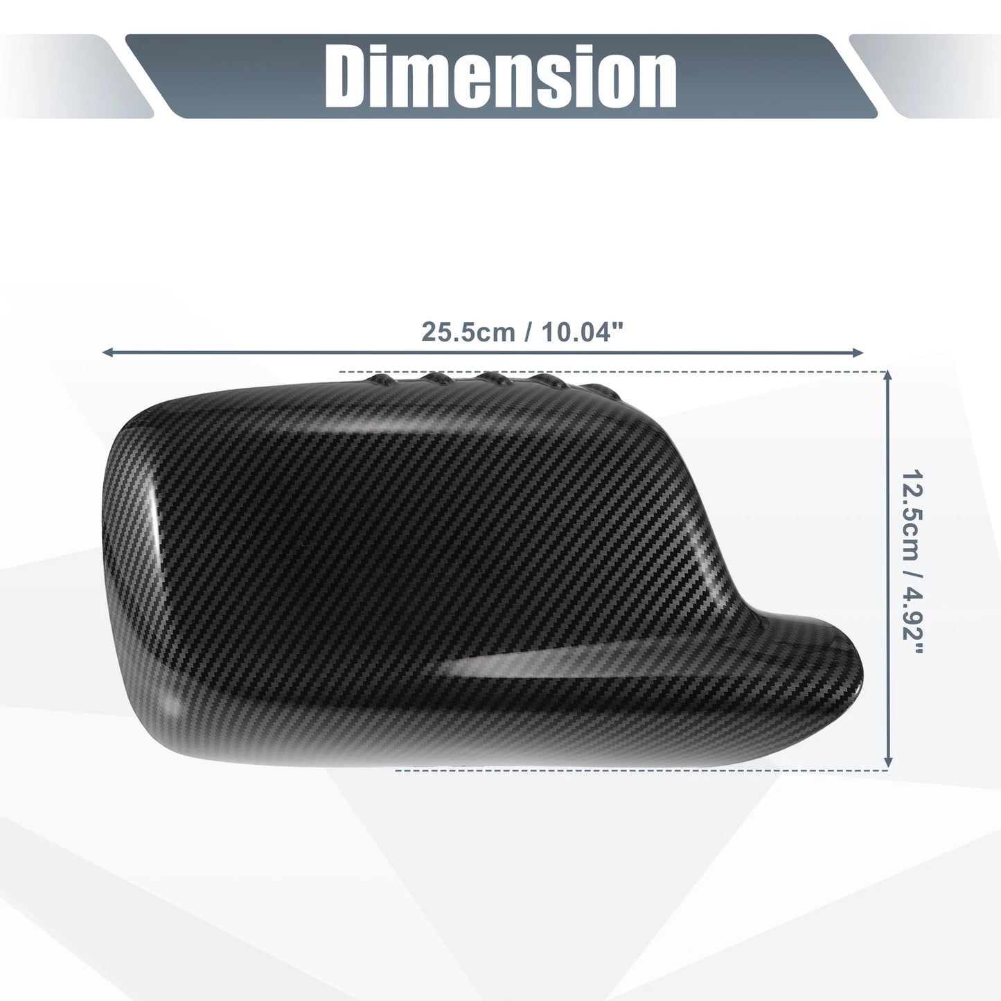 Pair Rearview Mirror Cover Cap Black Carbon Fiber for BMW 3 Series 2012–2019, 7 Series 2013–2019