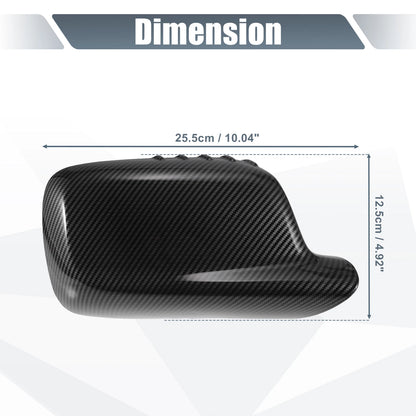 Pair Rearview Mirror Cover Cap Black Carbon Fiber for BMW 3 Series 2012–2019, 7 Series 2013–2019