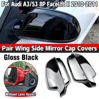 Gloss Black / Side Mirror Cap Covers for Audi A4/S4 (2010–2016)