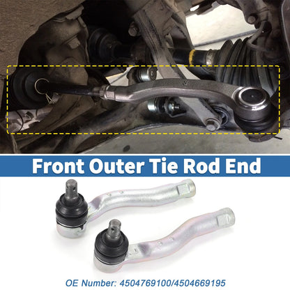 2X Front Outer Tie Rod Ends for Toyota Land Cruiser (1998–2002) No. 4504769100