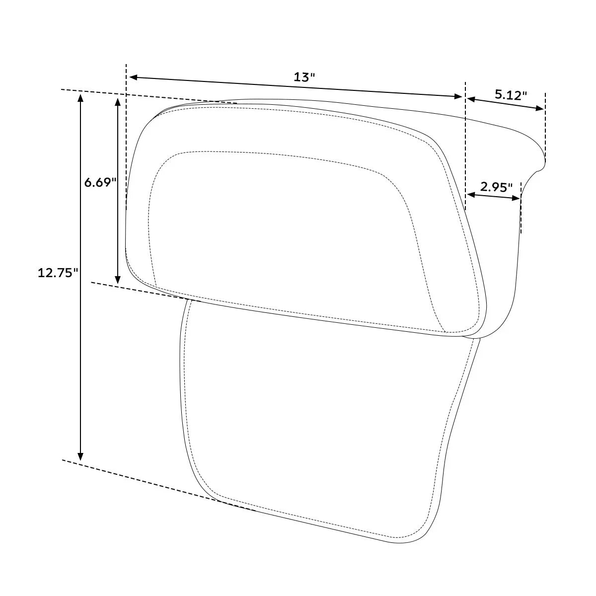 Rear Passenger Backrest for Harley Road Glide Touring Street (2014-2023)