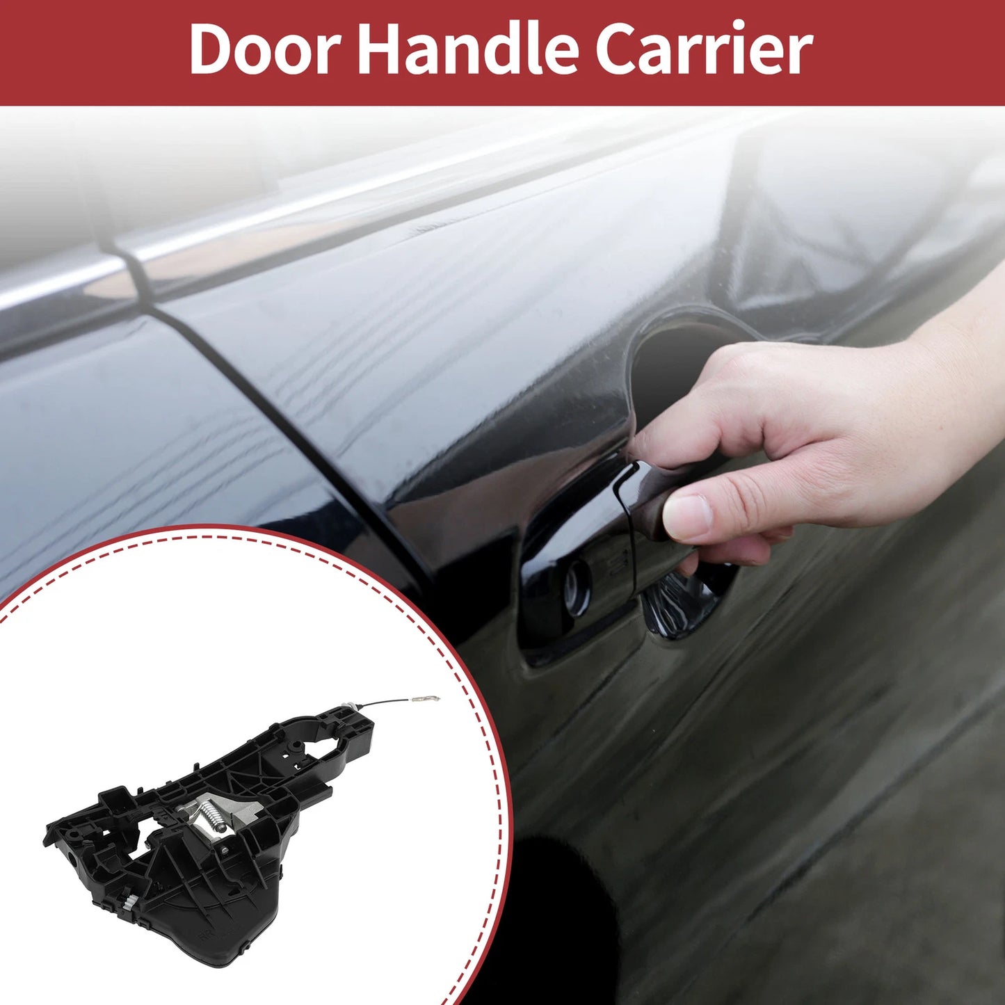 Rear Right Door Handle Carrier for Mercedes-Benz W251 (2006–2013) Black