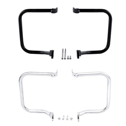 Chrome/Black Saddlebag Guard Rail Crash Bar for Harley FLST FLSTC (2000-2017)