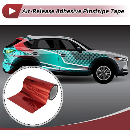 Pinstripe Tape 180mmx50m for Car Motorcycle Boat Red (1 Pcs)
