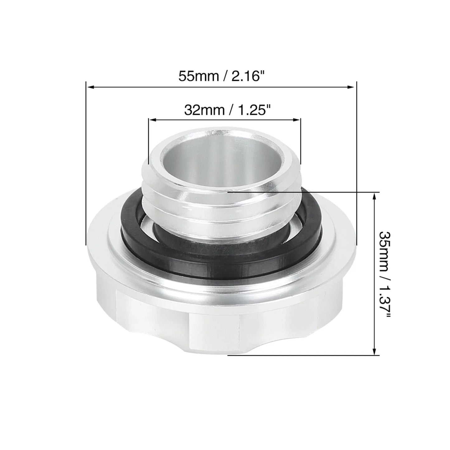 Aluminum Alloy Oil Filler Cap Cover for Honda Civic EK EG (1996-2000)