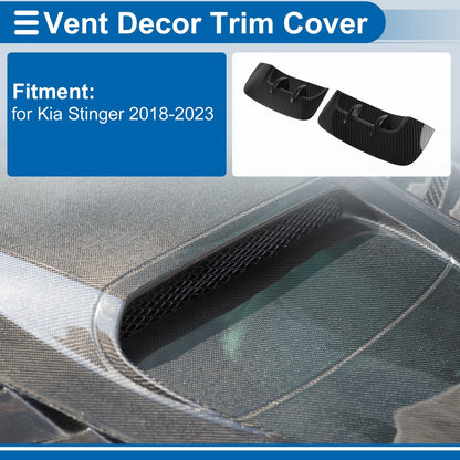 Set of 2 Front Fender Air Outlet Vent Cover Trim for Kia Stinger (2018–2023)