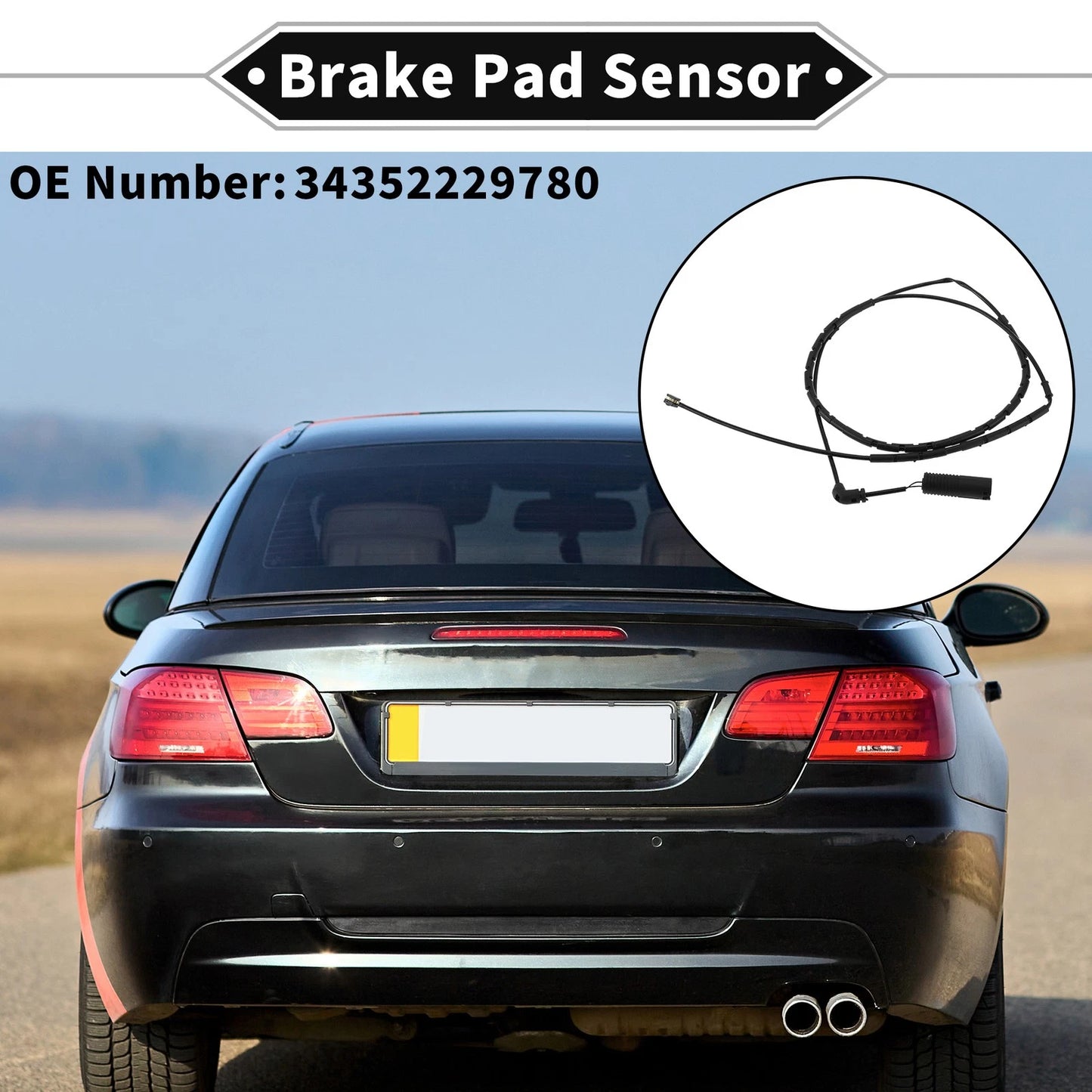 1pc Rear Brake Pad Wear Sensor for BMW 3 Series (2000–2006) No. 34352229780