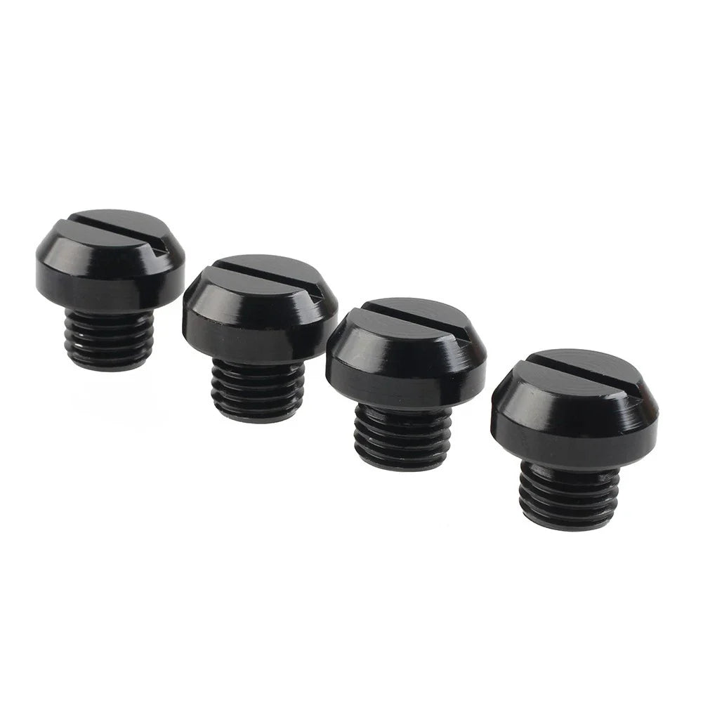 4 x Mirror Hole Blanking Plugs M10 Screws Caps Black for Universal Motorcycle