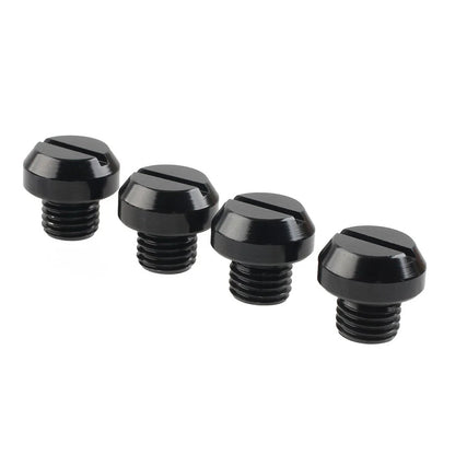 4 x Mirror Hole Blanking Plugs M10 Screws Caps Black for Universal Motorcycle