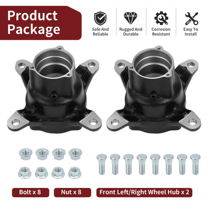 2 Front Wheel Hub Kits for Polaris Xplorer 250 300 400 500 (1996–2005)