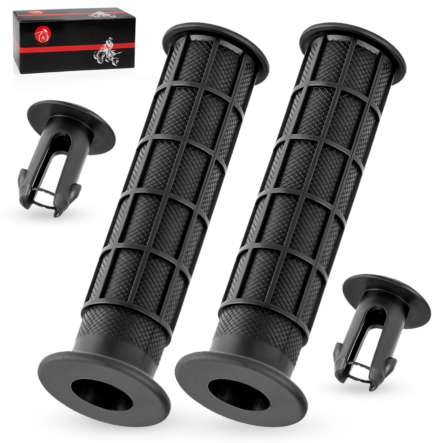 Handlebar Grips & End Caps for Honda Recon Rancher Foreman Rubicon Rincon (2007–2024)