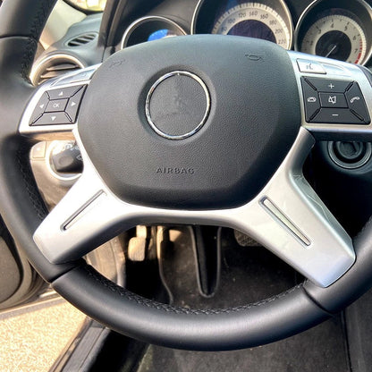 Chrome Steering Wheel Trim Cover for Mercedes W204 W212 W218 C218 (2011–2014)
