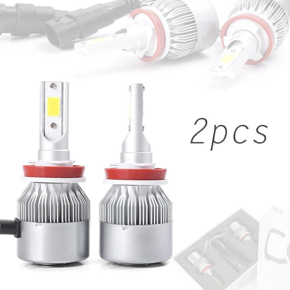 36W COB LED White Headlight Bulbs for H8 H9 H11 (6000K)