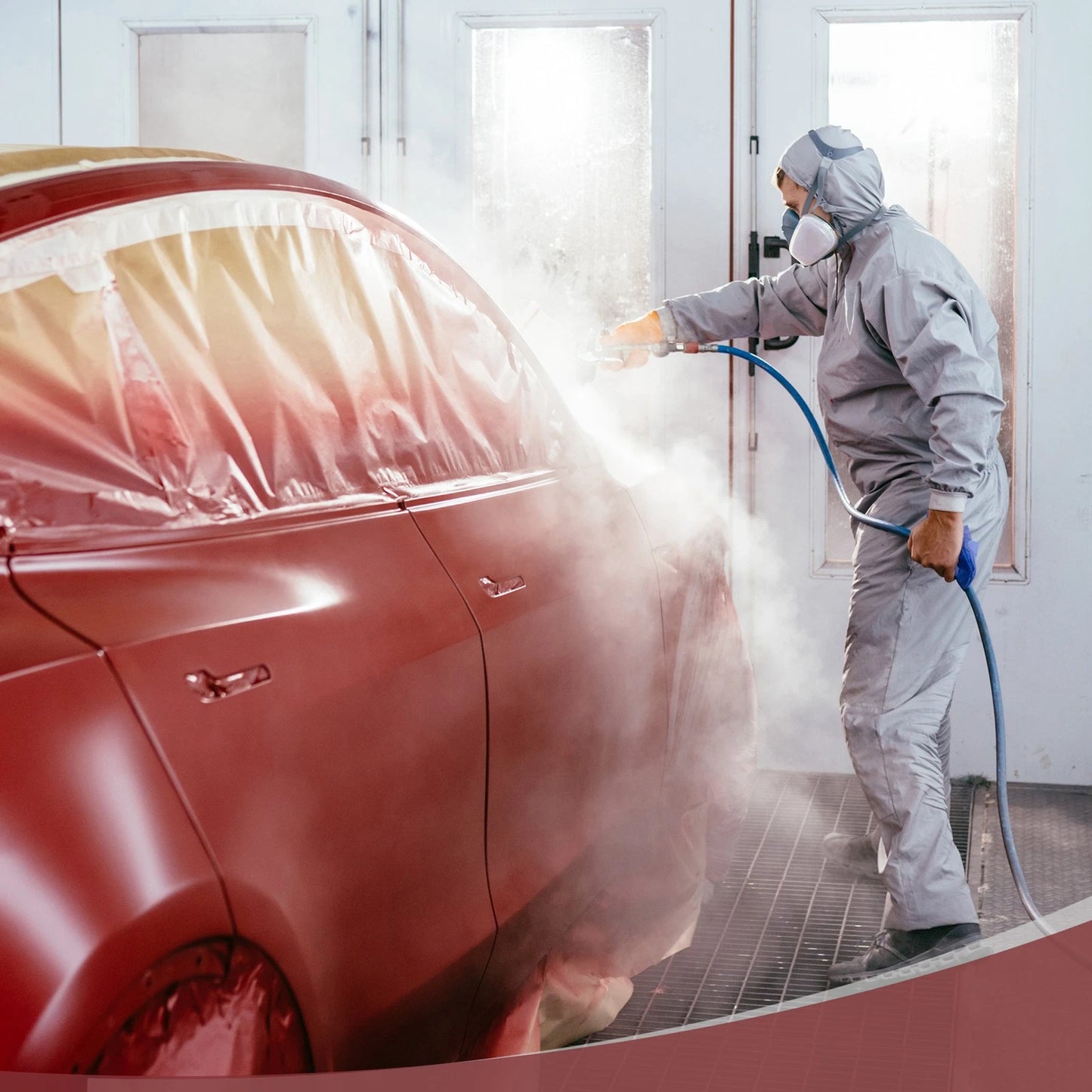 Pre-Taped Masking Film 1000x450cm for Automotive Painting (1 Pc)