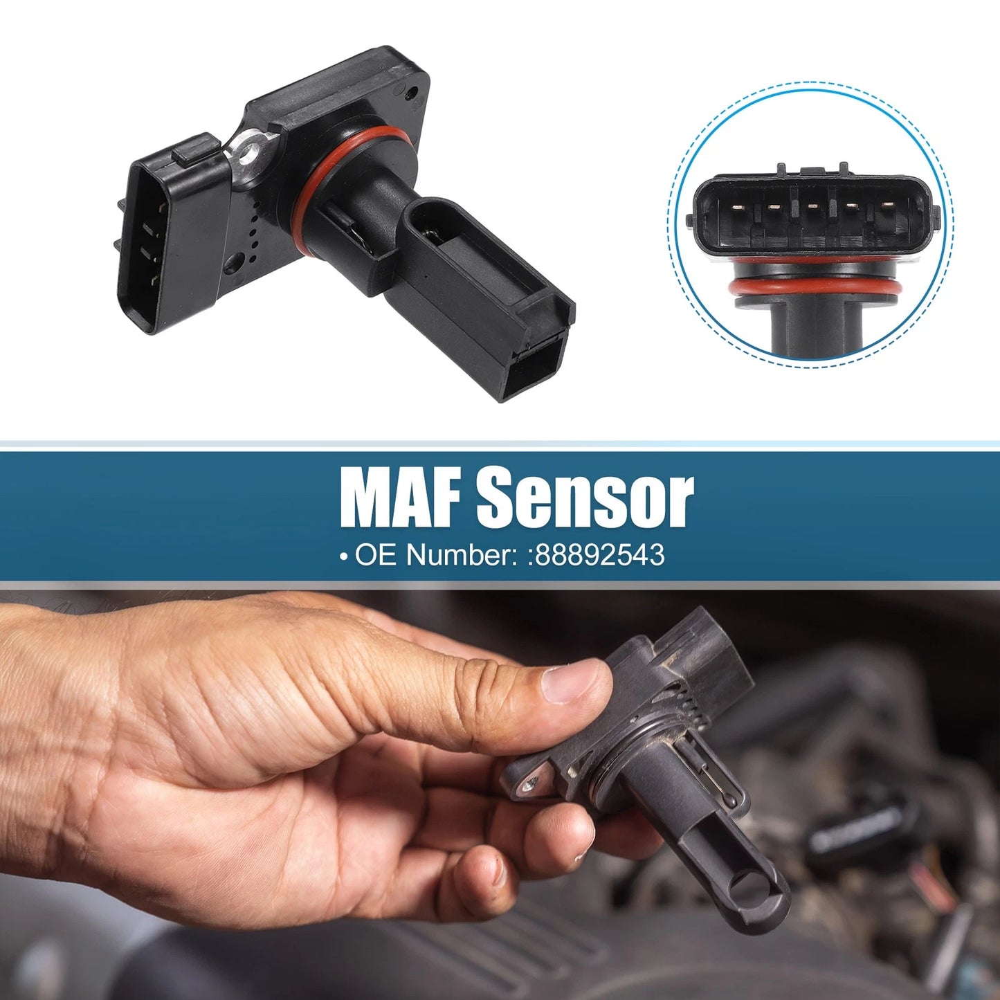 Mass Airflow Sensor for Chevrolet Silverado 3500 (2001–2007) MAF 5 Pins