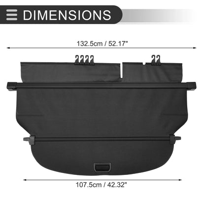 Retractable Cargo Cover for Honda CR-V 2017-2022 Black Carbon Fiber Pattern