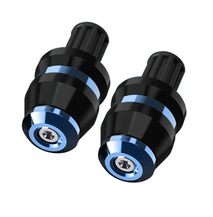 22mm 7/8" Motorcycle Handlebar Grips Bar End Caps CNC Blue