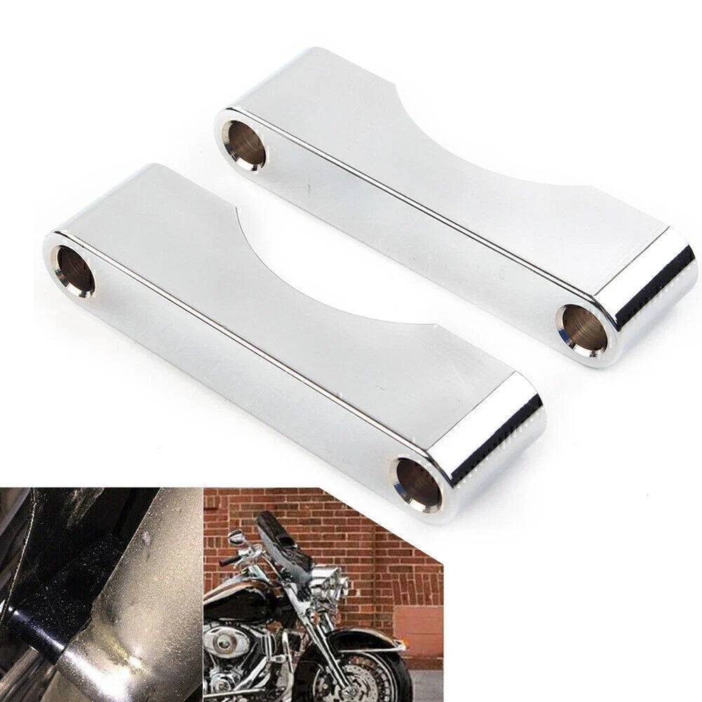 Chrome Front Fender Spacers for Harley Touring Road King (1984-2013)