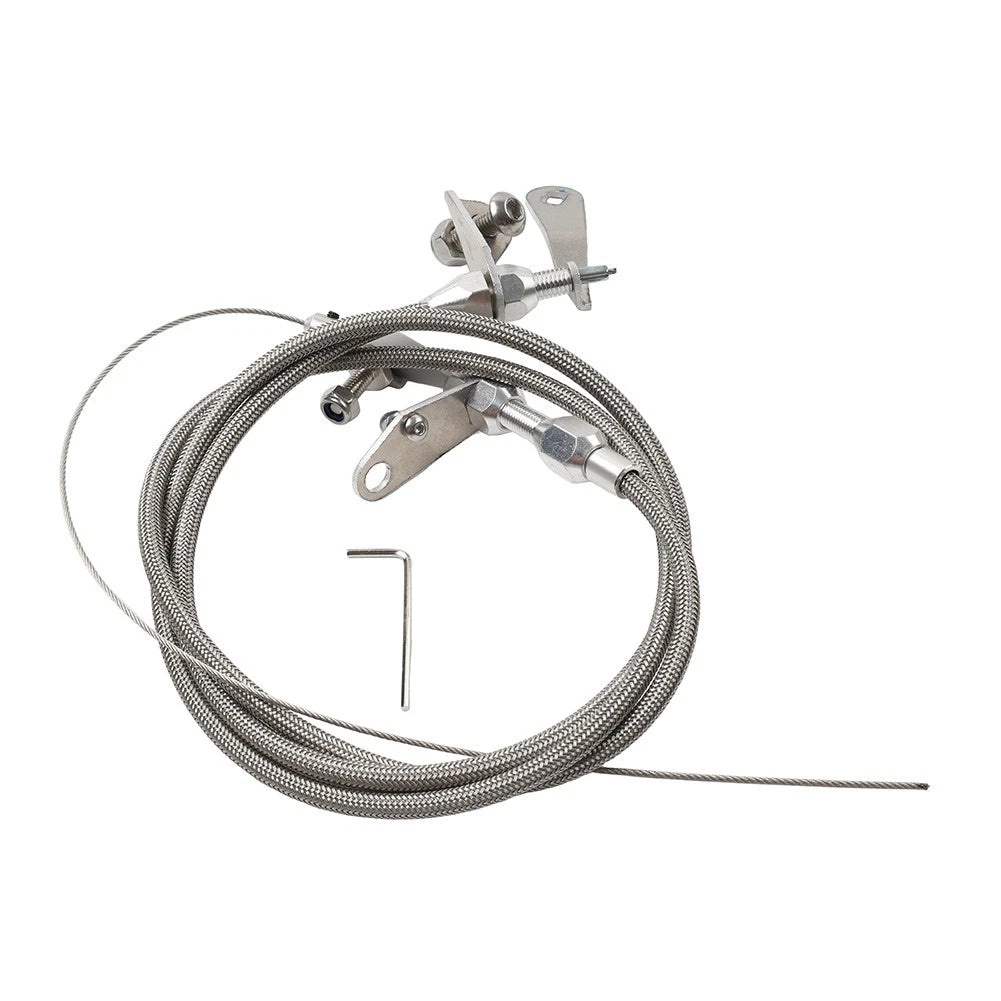 Stainless Steel Braided Kick Down Detent Cable for Ford C6 Transmission (1966–1986)