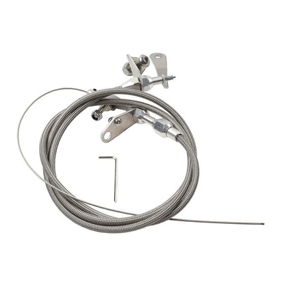 Stainless Steel Braided Kick Down Detent Cable for Ford C6 Transmission (1966–1986)
