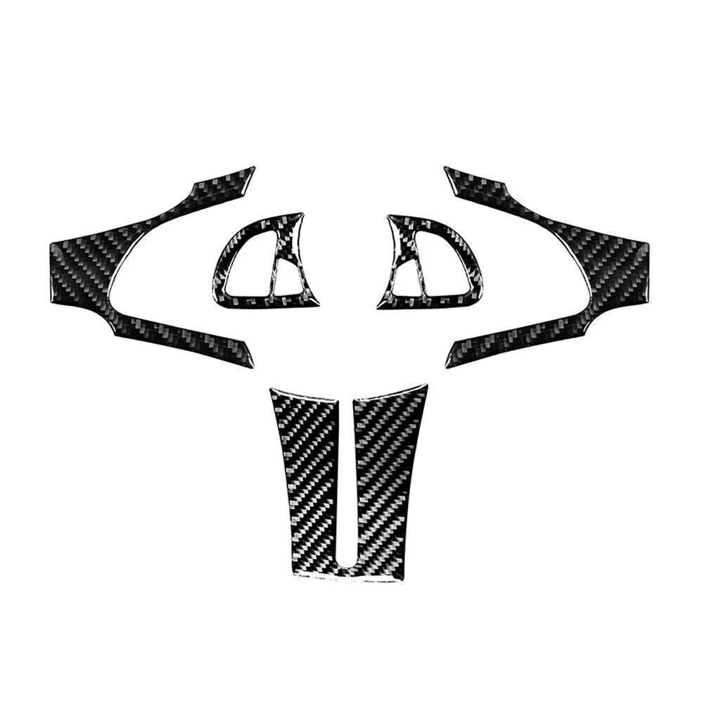 5 Pcs Steering Wheel Kit Cover Trim Black Carbon Fiber for BMW Z4 E85 (2003–2008)