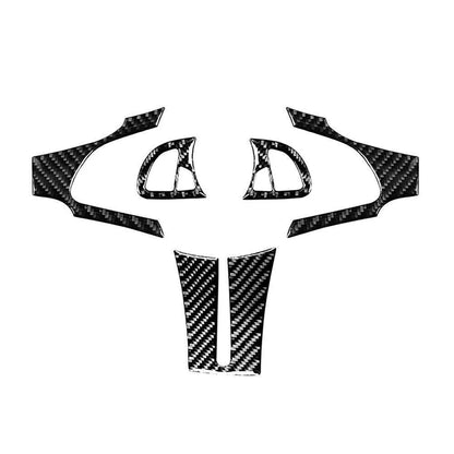 5 Pcs Steering Wheel Kit Cover Trim Black Carbon Fiber for BMW Z4 E85 (2003–2008)