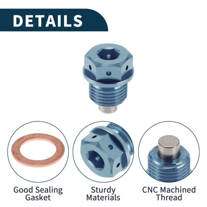 M16x1.5 Magnetic Oil Drain Plug for Universal Applications (1 Pc)