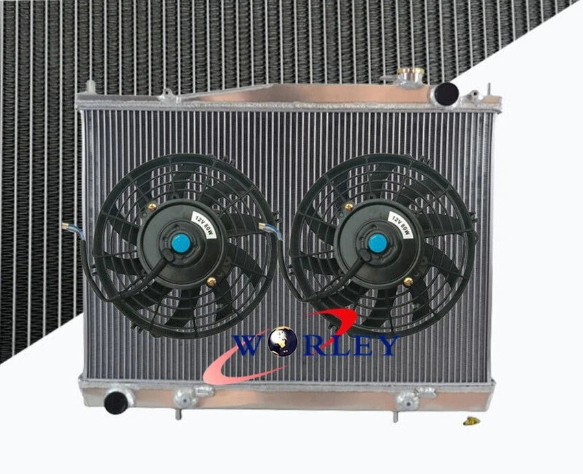 Aluminum Radiator with Fan for Nissan Navara D22 (1997–2001)