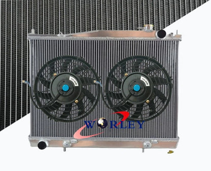 Aluminum Radiator with Fan for Nissan Navara D22 (1997–2001)