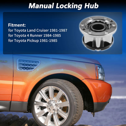 Set of 2 Front Wheel Locking Hubs No. 4353069045 for Toyota Land Cruiser