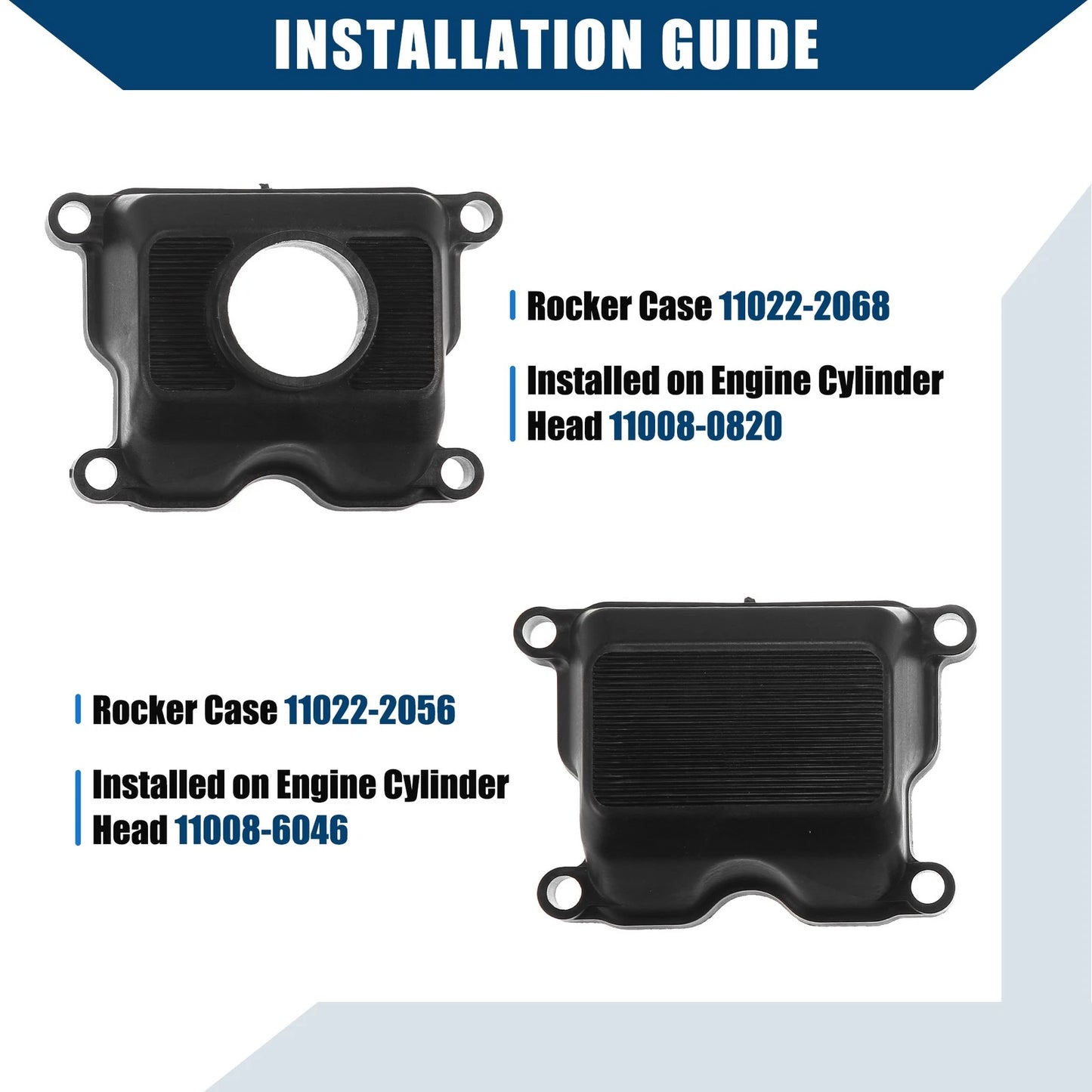 Set of 1 Valve Cover with 2 Gaskets for Kawasaki Mule KAF620 (1933–2008) Black