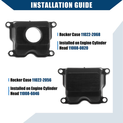 Set of 1 Valve Cover with 2 Gaskets for Kawasaki Mule KAF620 (1933–2008) Black