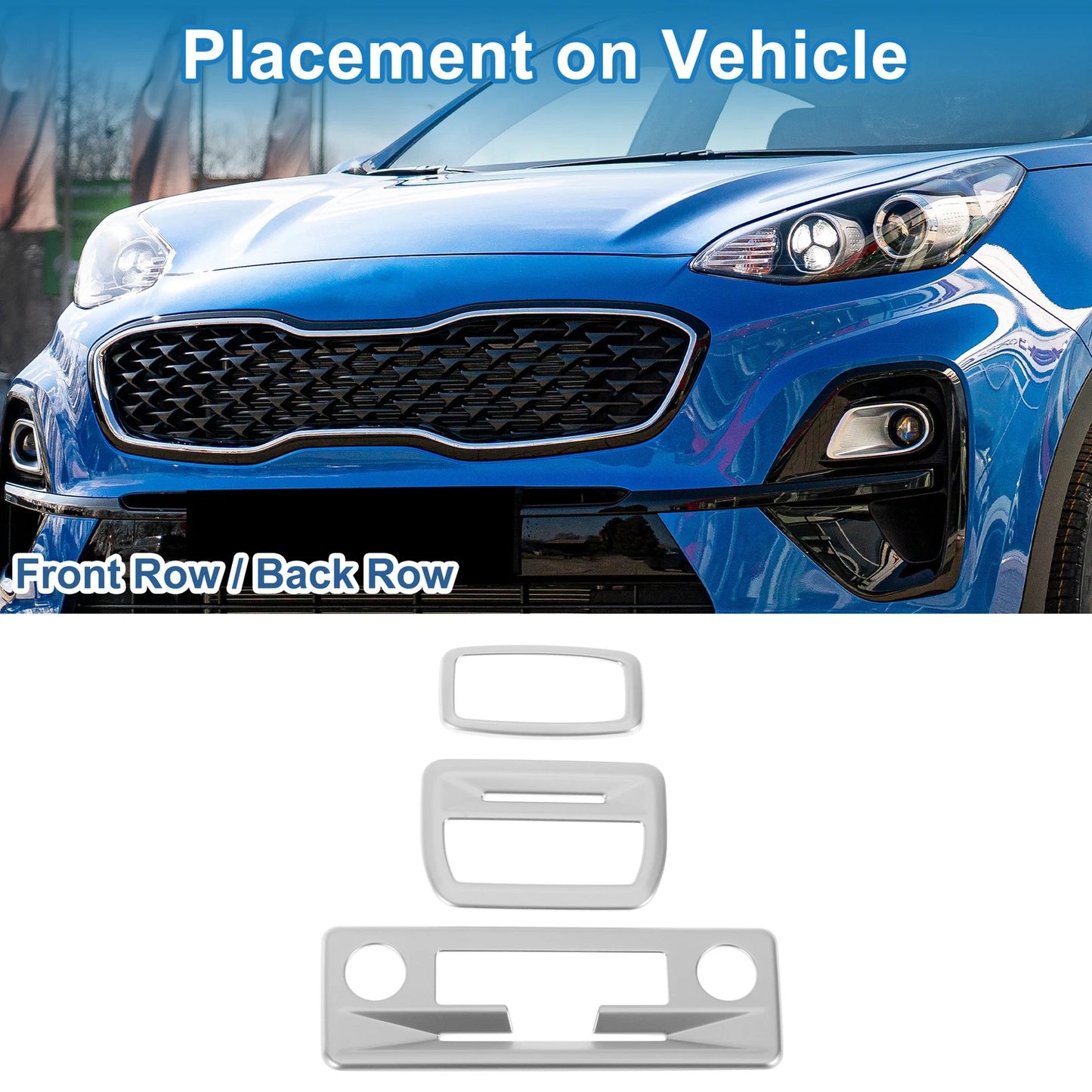 Light Trim Bezel for Nissan Serena (2023) Silver Tone