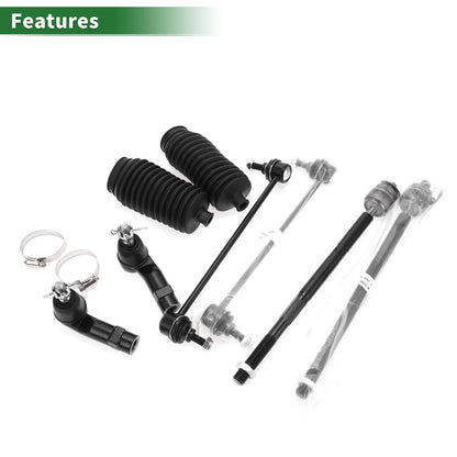 8 Pcs Front Suspension Kit Tie Rod Ends & Sway Bar Links for Dodge