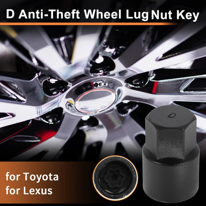 D Wheel Lock Lug Nut with Key Tool for Toyota Lexus