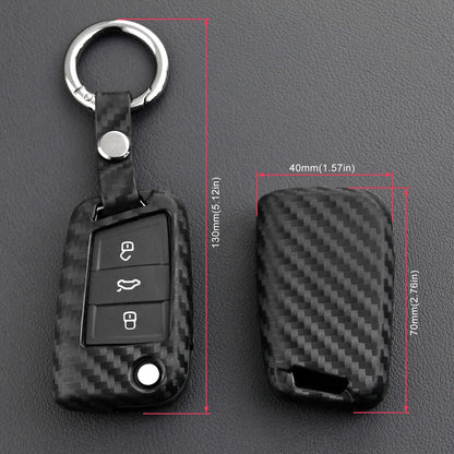 Silicone Leather Key Case Cover for VW Golf MK7 (2013–2020)