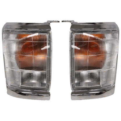 Set of 2 Chrome Trim Corner Indicator Lights for Toyota Hilux (1997–2001)