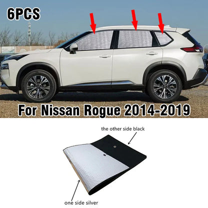 Sunshade/6pcs/All Side Windows Privacy for Nissan Rogue (2014–2019)