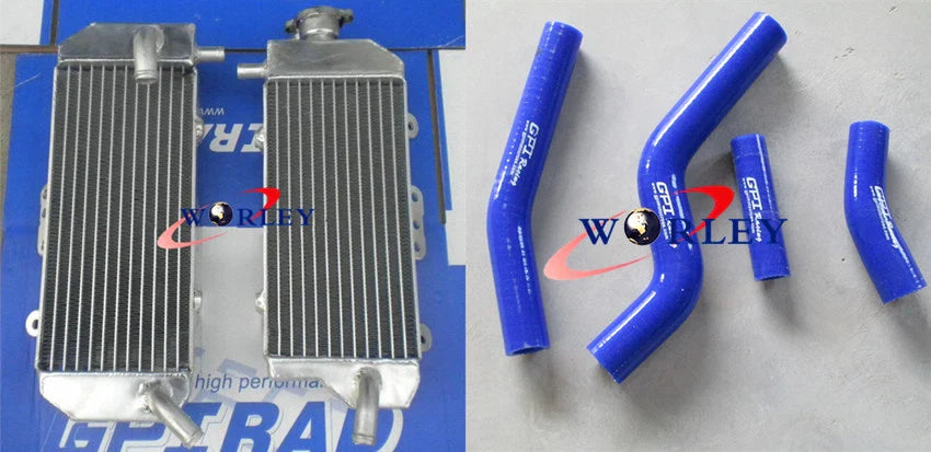 Aluminum Radiator & BLACK Hose for Yamaha WR450F (2007-2011)