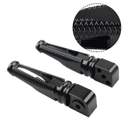 Black Passenger Rear Footrest Pegs for Kawasaki Z300 400 650 900 ZX6R (2015-2023)