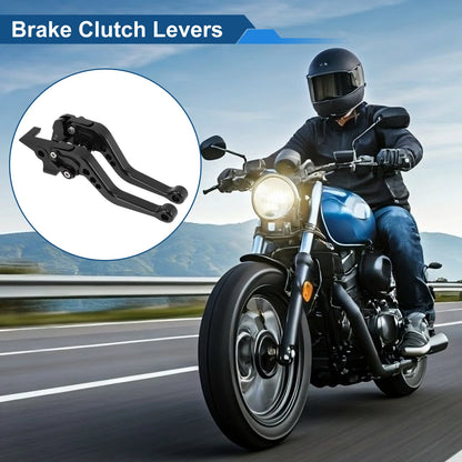Short Brake Clutch Levers for Yamaha MT-10/FZ-10 (2017–2021) - Black, 1 Pair