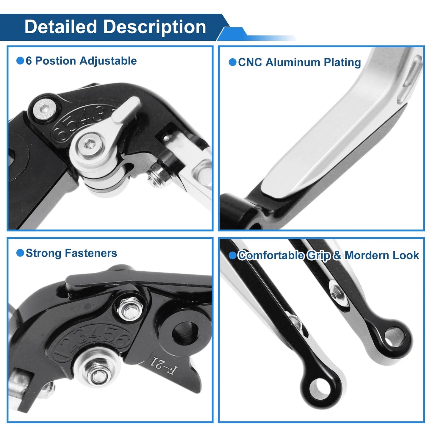 Short Long Brake Clutch Levers for Kawasaki Versys 650 (2015–2023)